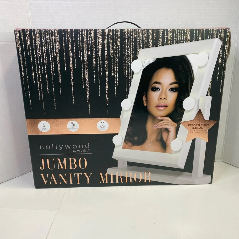 NWT Vivitar Hollywood Jumbo Vanity Mirror New